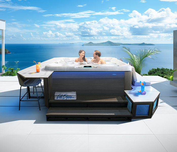 Calspas hot tub being used in a family setting - Rochester